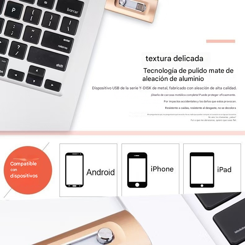 ⚡【✨Descuento por tiempo limitado】Unidad flash 4 en 1 para iPhone/iPad/Android/PC-E
