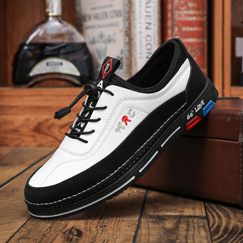 💯🔥【39-48】Los zapatos de negocios casuales para hombre están hechos de cuero impermeable y resistente a las manchas con una suela suave para un uso cómodo.-E