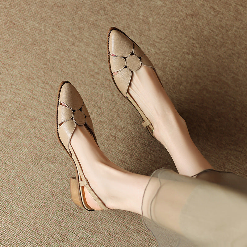 【35-40】💖2025 modne i wszechstronne letnie, ręcznie robione buty rzymskie z podnoskiem-3646999