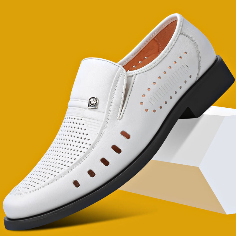 【38-44】Pantofi business casual pentru bărbați, din piele, confortabili și respirabili, din piele de înaltă calitate, care nu se șifonează ușor.-R