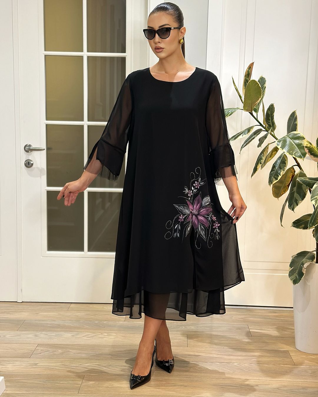 🔥【S-5XL】👗Nové šifonové zeštíhlující šaty-Z