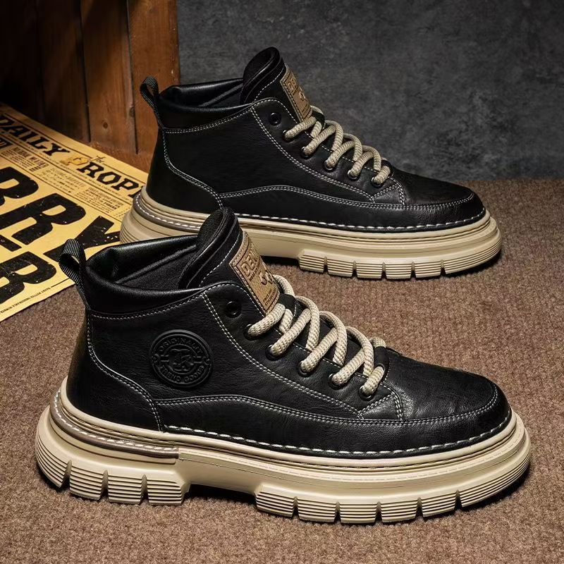 【50% kedvezmény】【39-44】2025 Őszi és téli férfi retró magas szárú cipő, brit retró stílusban-U