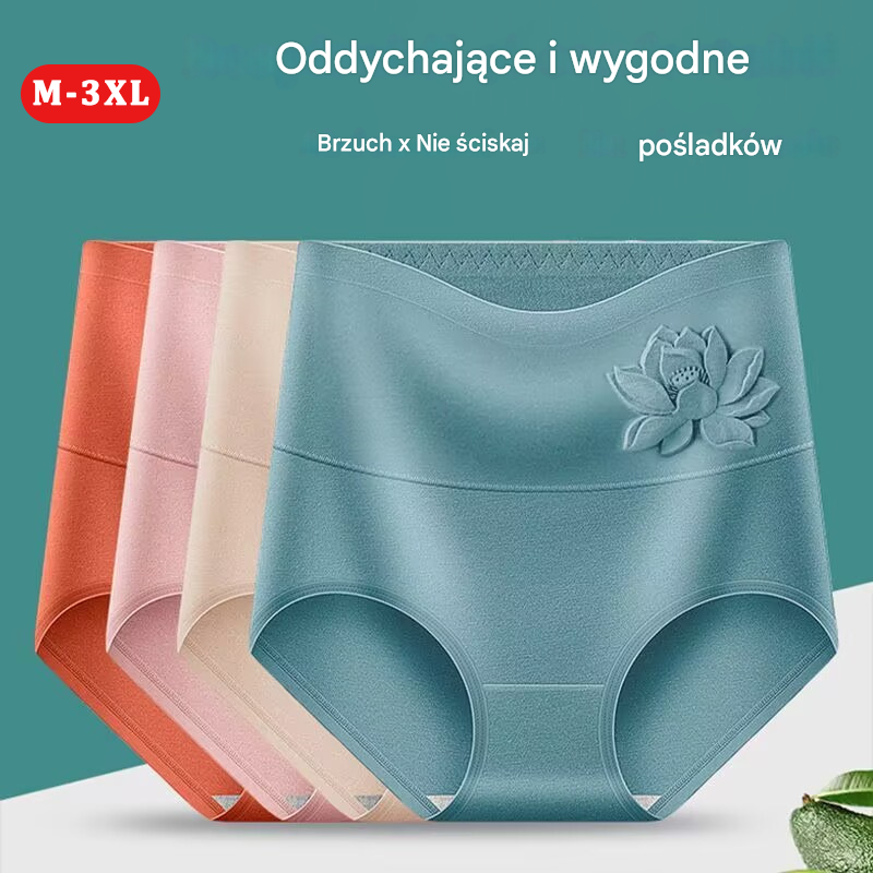 💥Antybakteryjna grafenowa bielizna podnosząca pośladki Wysoka talia Seksowna bawełniana bielizna wyszczuplająca brzuch