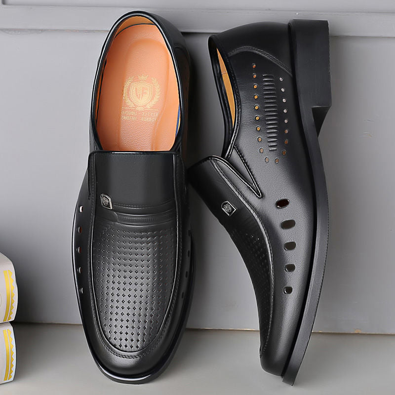 【38-44】Pantofi business casual pentru bărbați, din piele, confortabili și respirabili, din piele de înaltă calitate, care nu se șifonează ușor.-R