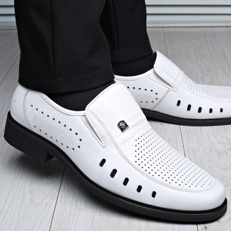 【38-44】Pantofi business casual pentru bărbați, din piele, confortabili și respirabili, din piele de înaltă calitate, care nu se șifonează ușor.-R