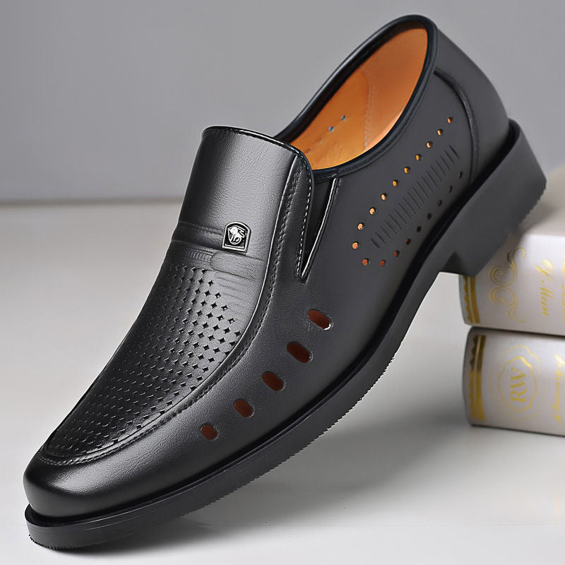 【38-44】Pantofi business casual pentru bărbați, din piele, confortabili și respirabili, din piele de înaltă calitate, care nu se șifonează ușor.-R