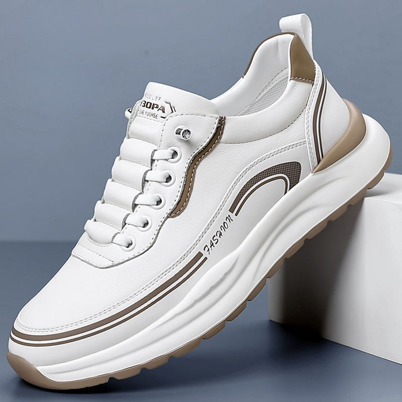 🔥【Veľkosť 39-45】Pánske kožené tenisky, mäkká podrážka, pohodlné-K