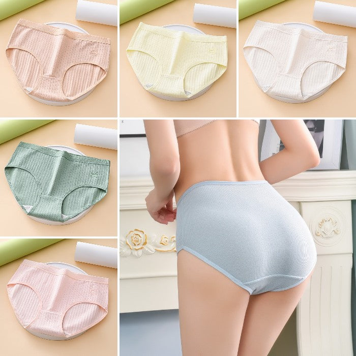 💖🔥【Paquete de 7】50% de descuento último día: bragas de algodón para mujer, de talle alto y antibacterianas-E