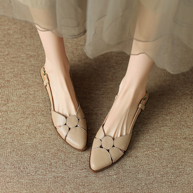 【35-40】💖2025 modne i wszechstronne letnie, ręcznie robione buty rzymskie z podnoskiem-3646999