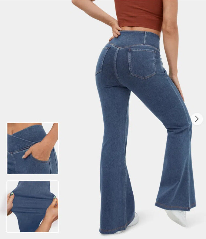 👖✨【Sleva 50 % na omezenou dobu】Horký hit – džíny s vysokým pasem, zeštíhlující a formující hýždě💖-Z