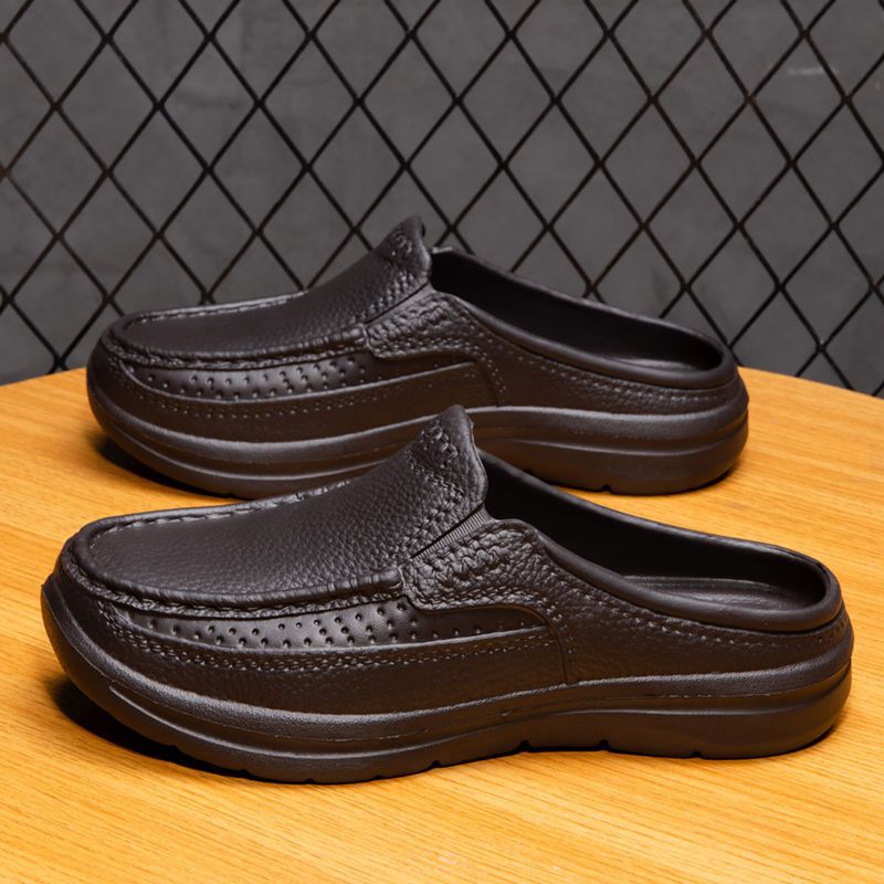 🔥✨【Korlátozott mennyiség】👞【39-45】Új stílusú, kényelmes és légáteresztő valódi bőrből készült, kézzel készített férfi papucs-U
