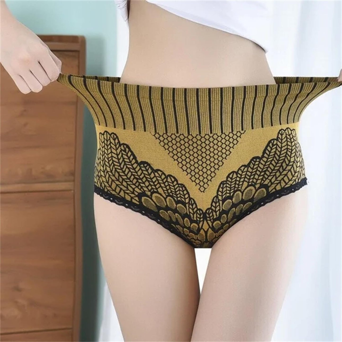 🔥Poslední den 50% sleva🔥🔥【7 kusů】🦋[40-85kg] Dámské kalhotky s vysokým pasem pro regulaci bříška-Z