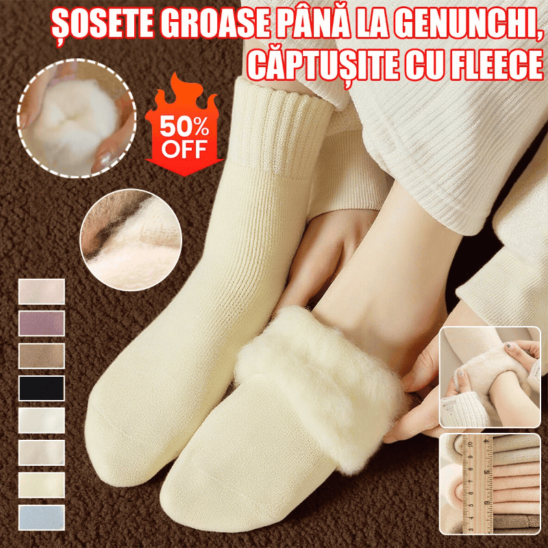 🔥【Cumpără 3, primești 3 gratis】🧦Șosete groase și călduroase din lână pentru iarnă, super groase și călduroase, elastice, mărimea 35-42