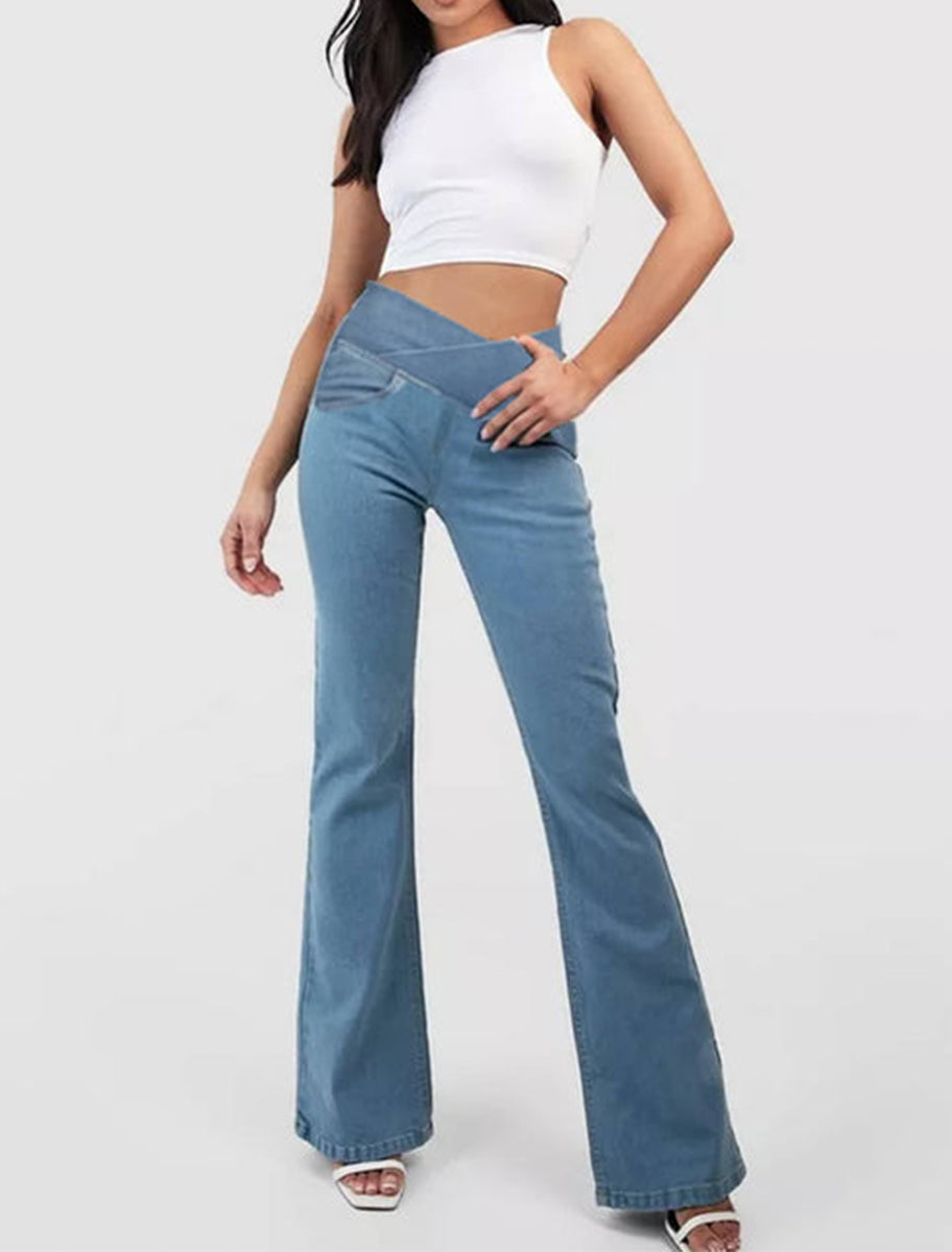 👖✨【Sleva 50 % na omezenou dobu】Horký hit – džíny s vysokým pasem, zeštíhlující a formující hýždě💖-Z