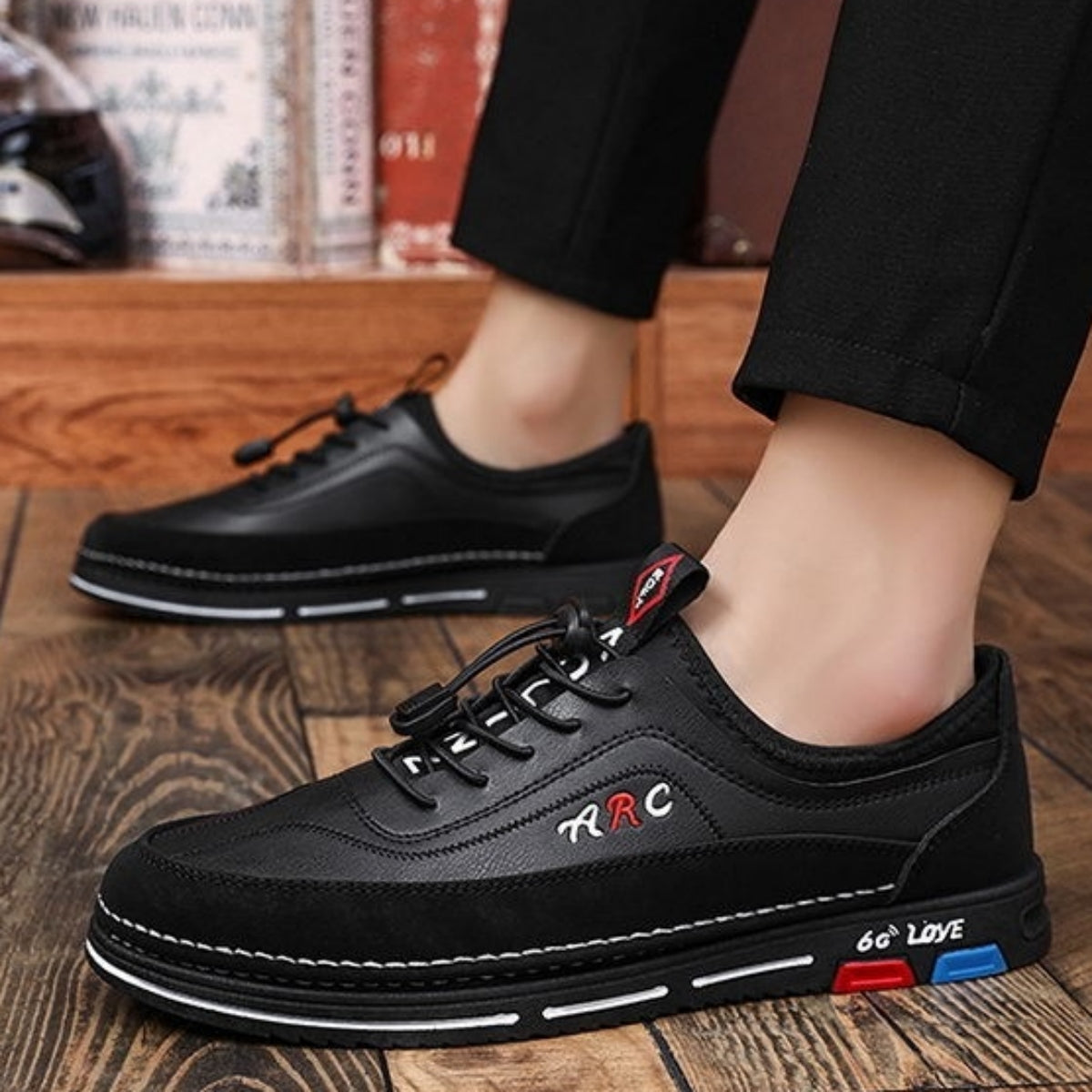 🔥🔥【39–48】【Nova kolekcija – akcijska cena】Moški poslovni čevlji iz vodoodpornega usnja – Mehki podplat, udobni za celodnevno nošenje-L