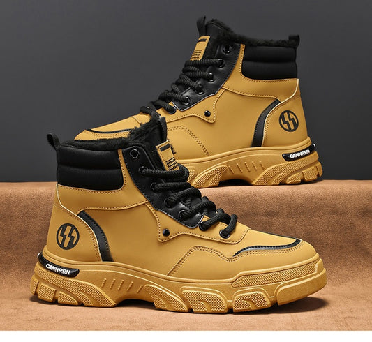 🔥🔥 【39-44】Nuevo estilo para otoño e invierno, botas antideslizantes versátiles para hombre con suelas gruesas-E