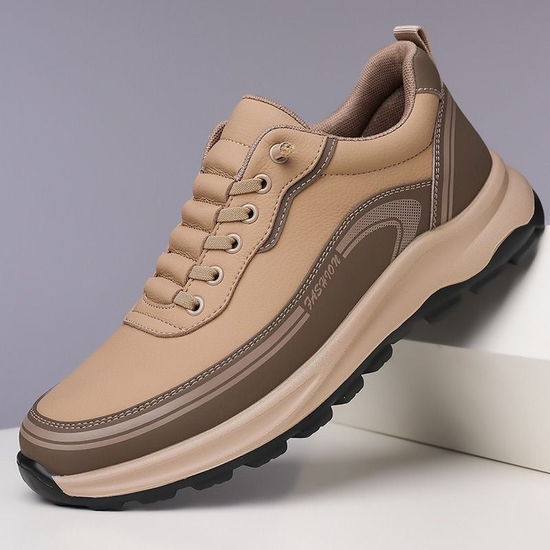 👞 [39-45]Športni čevlji iz usnja, odpornega na vodo in umazanijo, z mehkimi podplati za maksimalno udobje-L