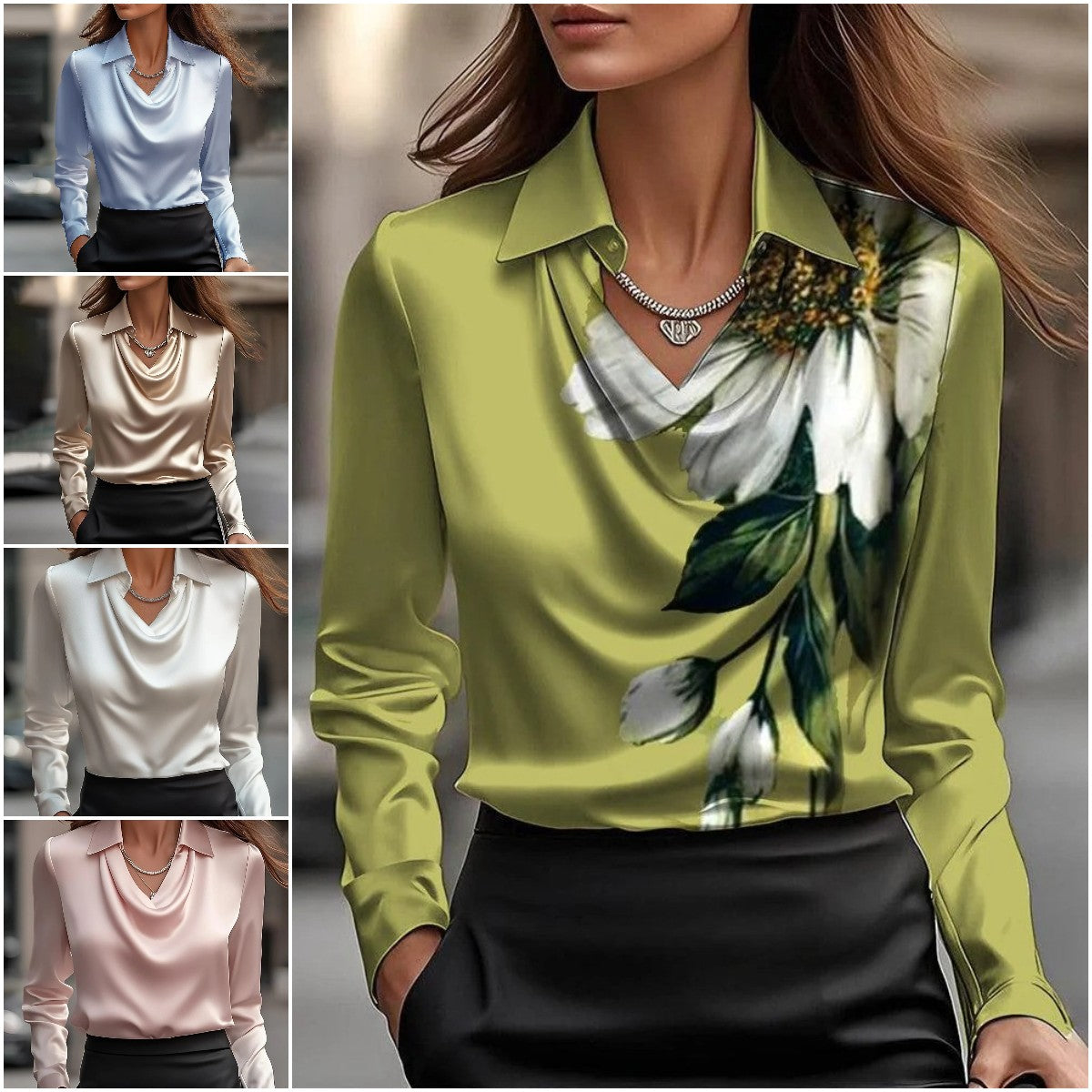 🔥✨ Módní hedvábná košile 2025 pro elegantní vzhled – hladká tkanina, moderní střih a perfektní volba pro každý den!-Z