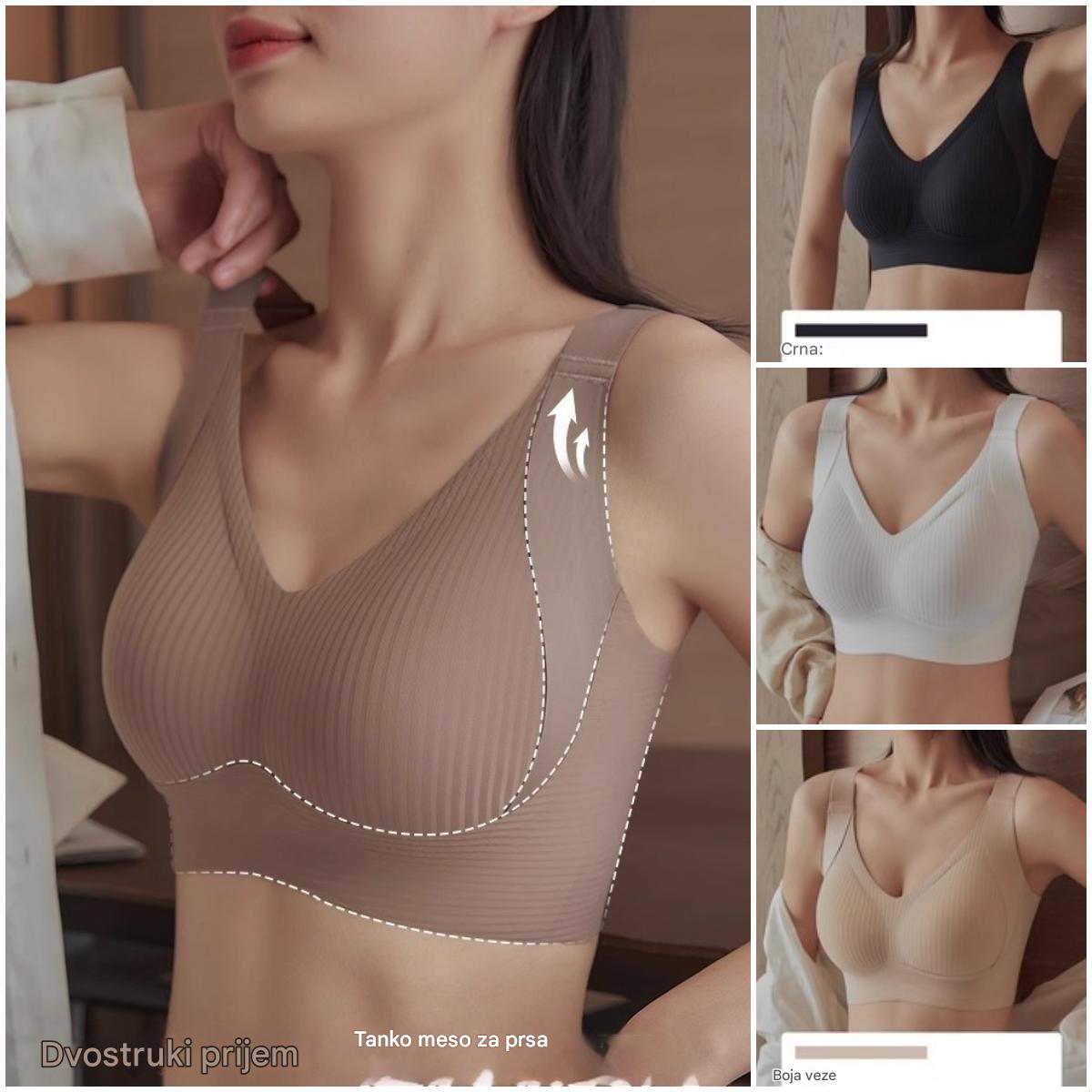 🔥🏆【1 set od 4 komada】【M-3XL】2025 ženski bešavni grudnjak bez žica ❤️uper antibakterijski, udoban i brzo se suši-H