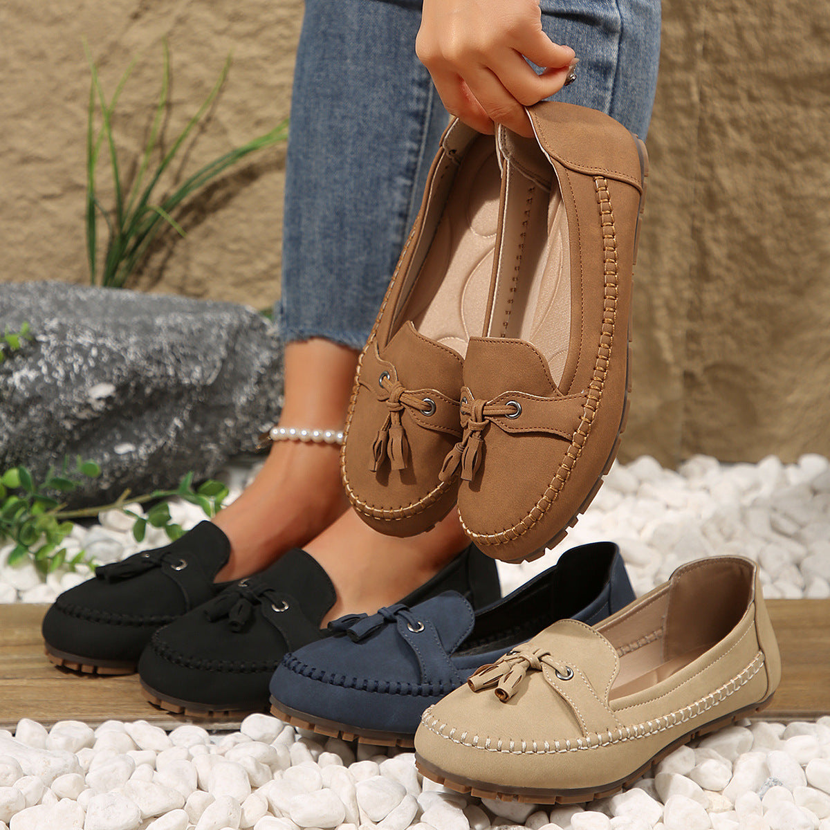 ✨50% kedvezmény✨【36-43】 Női ortopéd cipő, valódi bőrből, könnyű, csúszásmentes, lélegző és kényelmes.-U