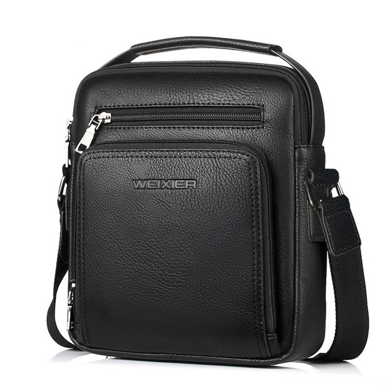 👜【Novi proizvod, vruća rasprodaja】Muška modna poslovna ležerna torba preko ramena od prave kože - veliki kapacitet, dobra kvaliteta-H