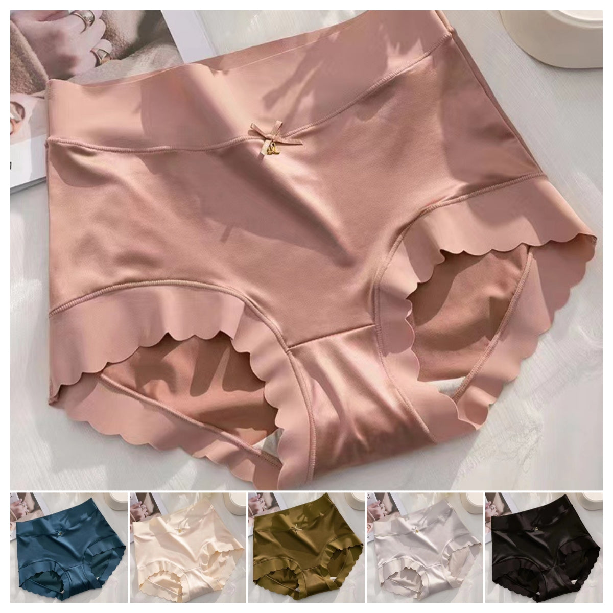 🤩🔥【40-75kg】Ropa interior de seda helada de alta gama que no daña la piel