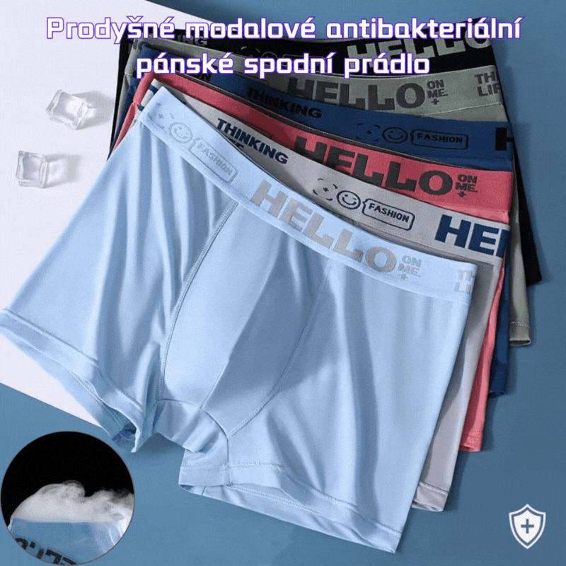 🔥【6 kusů】🧊 49% sleva poslední den---Antibakteriální, konvexní modální pánské boxerky větší velikosti ze síťoviny ve tvaru U-Z