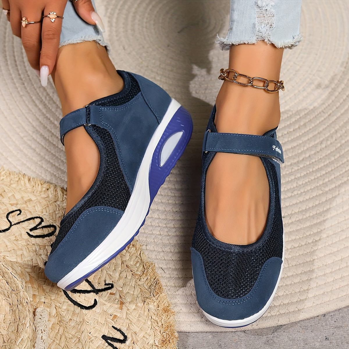 👟💨【Uvedení nového produktu za speciální cenu】【35-43】Nové pohodlné boty se síťovaným vzduchovým polštářem-Z