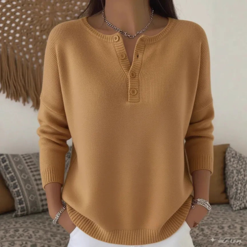 【S–3XL】Nový kvalitní pletený svetr s kabátovým zapínáním na knoflíky a výstřihem do V · Příjemný materiál, pohodlný na zimu i každodenní nošení-Z
