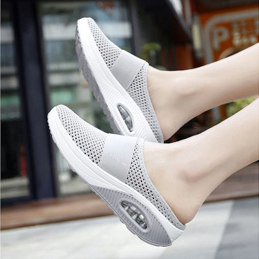 🎀【35-43】Zapatos con colchón de aire de malla hueca europeos y americanos nuevos de verano 2025, transpirables y cómodos