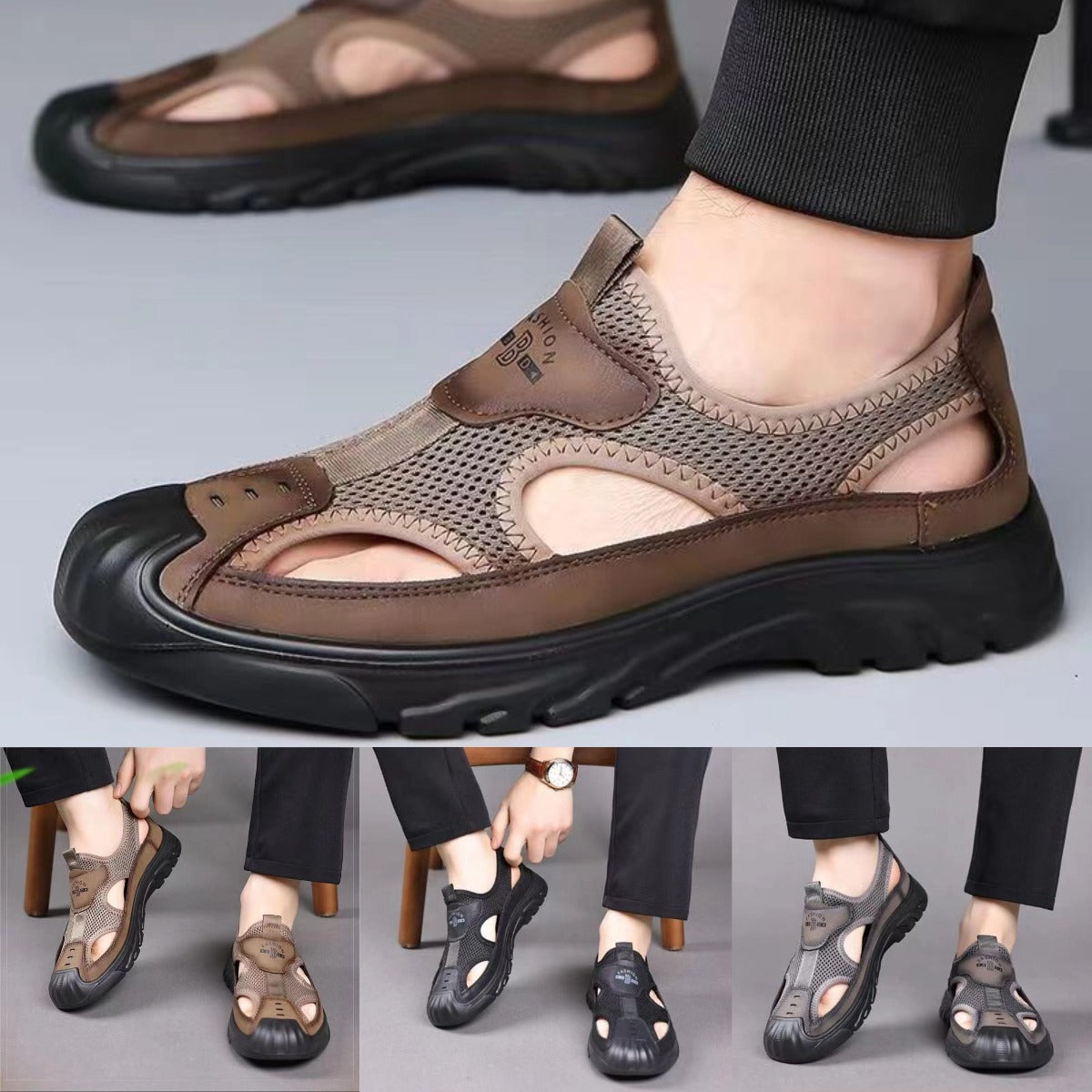 👟Oferta de verano 🏆【Tallas 38-46】Nuevas sandalias de hombre 2026, ligeras, deportivas y casuales, antideslizantes, ideales para la playa-E