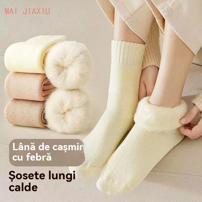 🔥【Compra 3, llévate 3 gratis】🧦Calcetines de lana gruesos y cálidos para el invierno, súper gruesos y cálidos, elásticos, talla 35-42-E