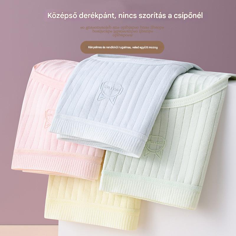 💓(14 db) Utolsó nap 50% kedvezménnyel-- Női egyszerű és fejlett antibakteriális fehérnemű magas derékkal, 35-90kg súlyú nők számára-U