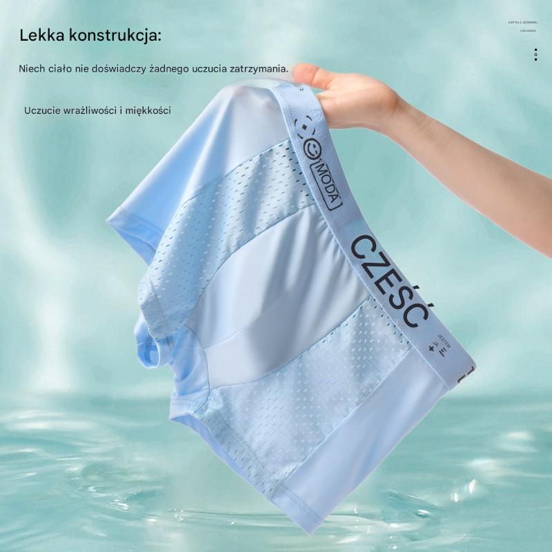 ⏰⏰【Paket od 6 komada】🌟Muške ležerne i udobne bokserice od ledeno svile, mekane, prozračne mrežaste, antibakterijske-H