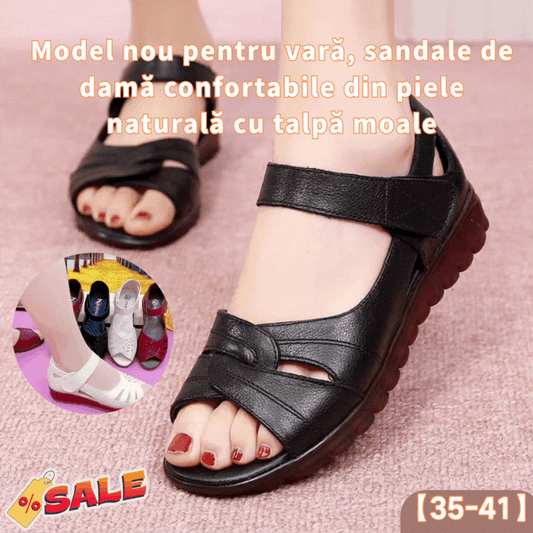 【🔥Promoție - 50% reducere】【35-41】Sandale confortabile de damă din piele naturală, noul model de vară cu talpă moale-R