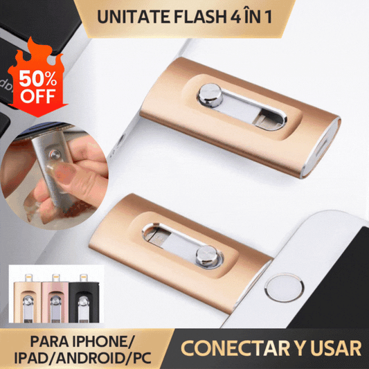 ⚡【✨Descuento por tiempo limitado】Unidad flash 4 en 1 para iPhone/iPad/Android/PC-E