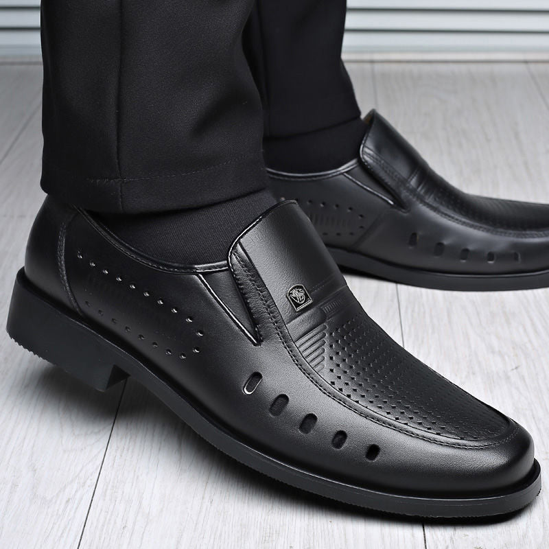 【38-44】Pantofi business casual pentru bărbați, din piele, confortabili și respirabili, din piele de înaltă calitate, care nu se șifonează ușor.-R