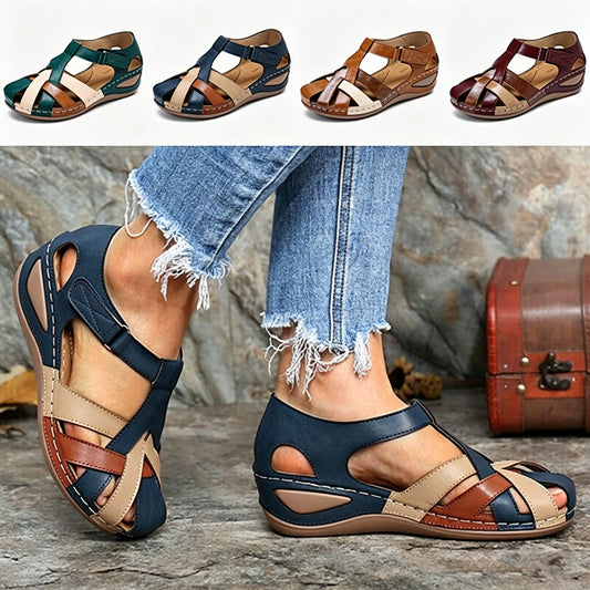 ✨🩰【Promoción de temporada】【35-43】Sandalias romanas cómodas de piel suave para mujer-E