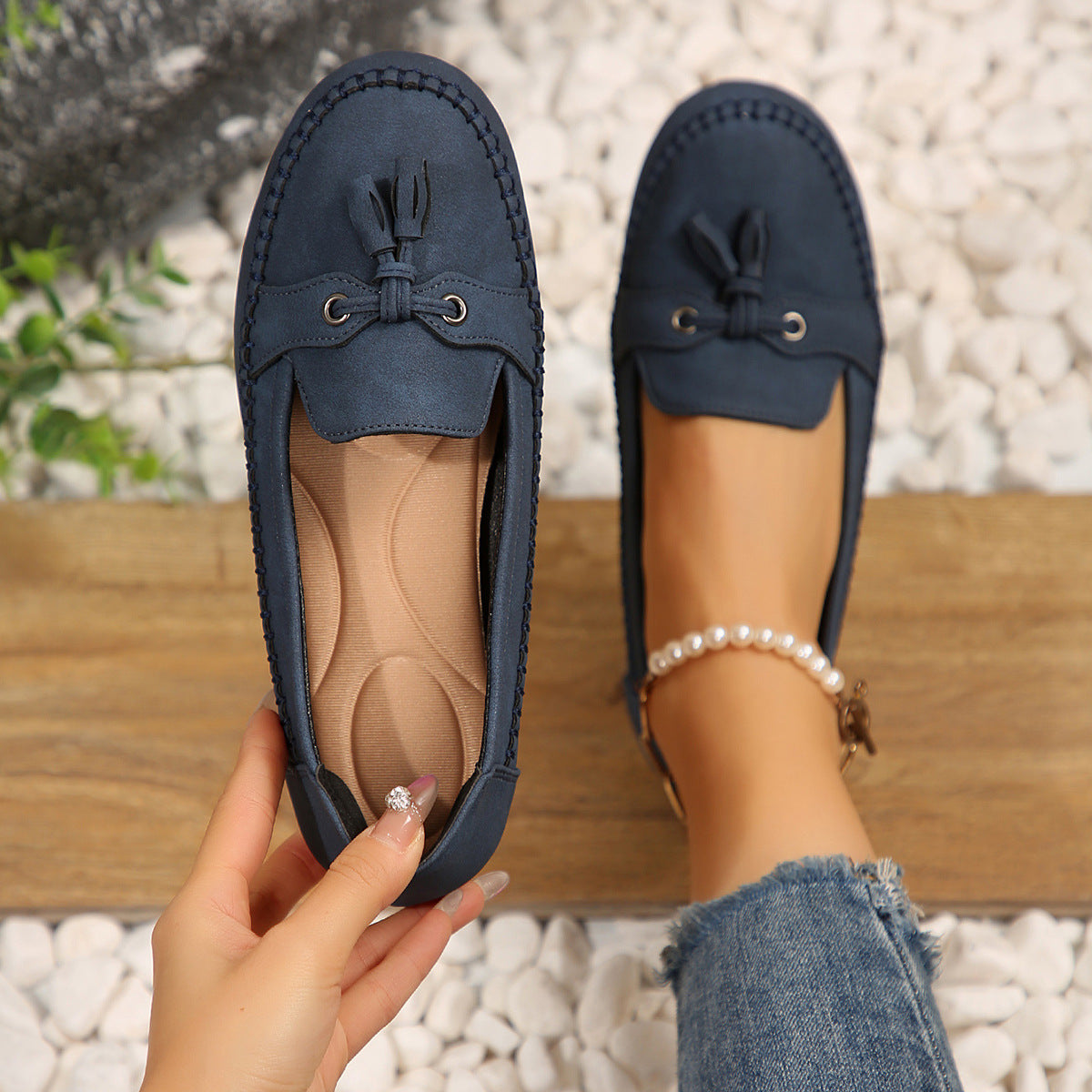 ✨50% kedvezmény✨【36-43】 Női ortopéd cipő, valódi bőrből, könnyű, csúszásmentes, lélegző és kényelmes.-U