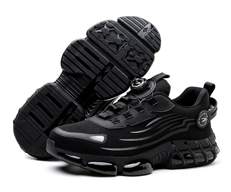 💥Laza munkabakancsok a mindennapokra, ütés- és átszúrásálló, acélbetétes, kényelmes és csúszásmentes biztonsági cipővel-U