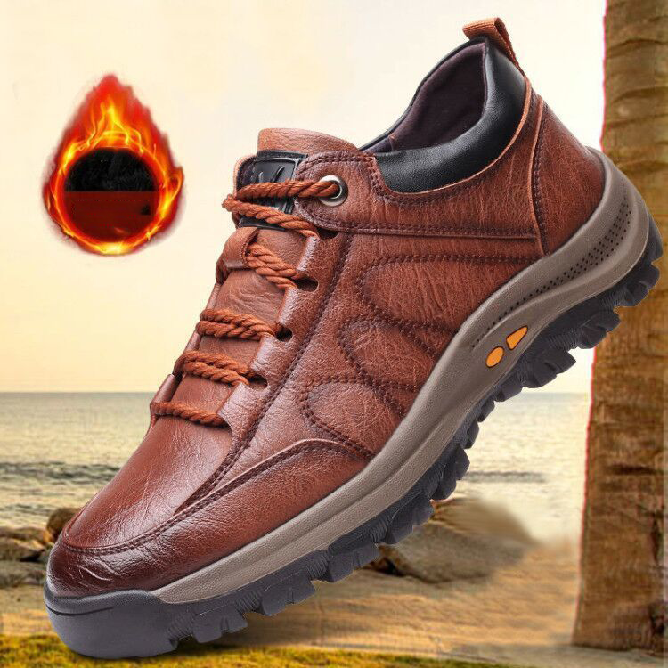 👞【39-48】Zapatos Cuero Casual Hombre/Mujer - Impermeables y Antideslizantes-E.