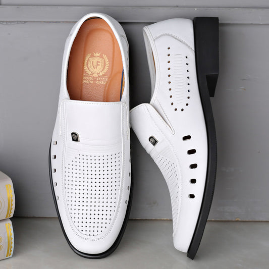 【38-44】Pantofi business casual pentru bărbați, din piele, confortabili și respirabili, din piele de înaltă calitate, care nu se șifonează ușor.-R