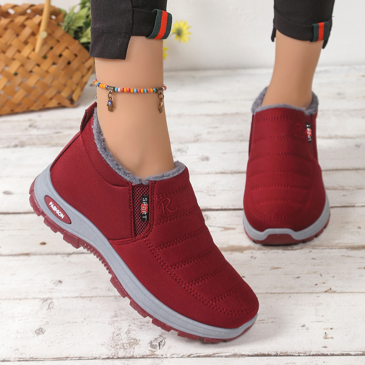 🔥【35-48】Unisex téli csizma plüss béléssel - meleg, kényelmes és csúszásmentes hideg időjárásra._4121262-U