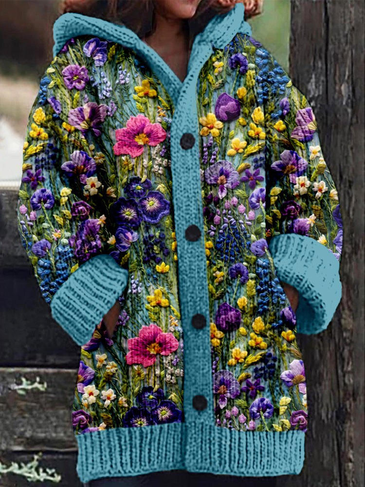 【S-6XL】🥰2025 Nový pohodlný kardigan s kapucí a retro potiskem