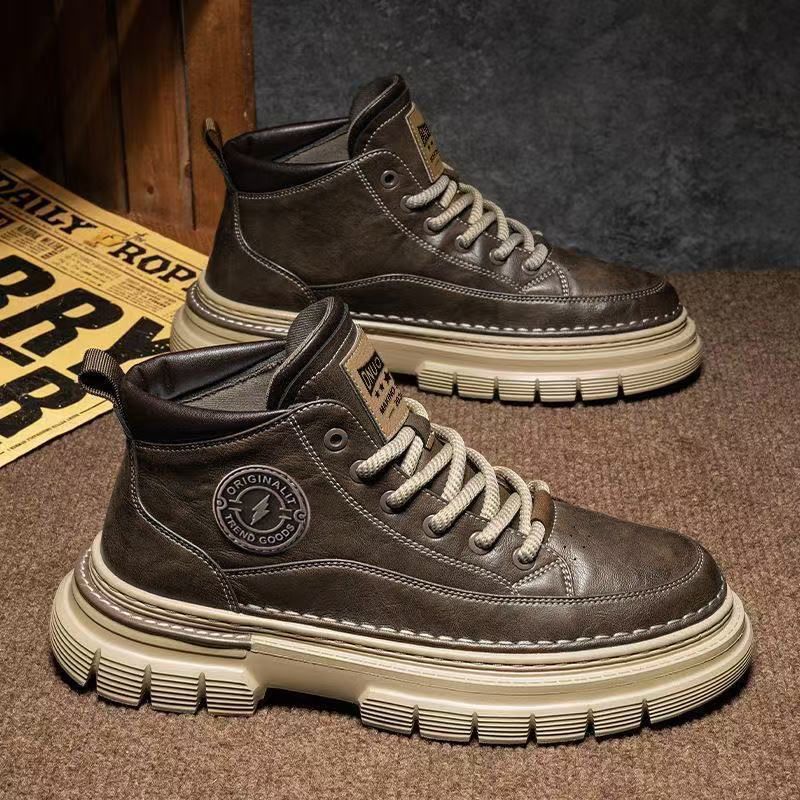 【50% kedvezmény】【39-44】2025 Őszi és téli férfi retró magas szárú cipő, brit retró stílusban-U