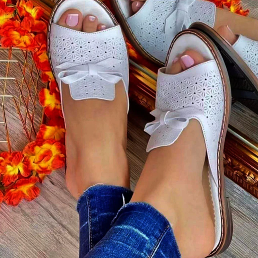 🔥👡[35~43] Letnie, wygodne, oddychające sandały z kokardką w nowym stylu-3928970