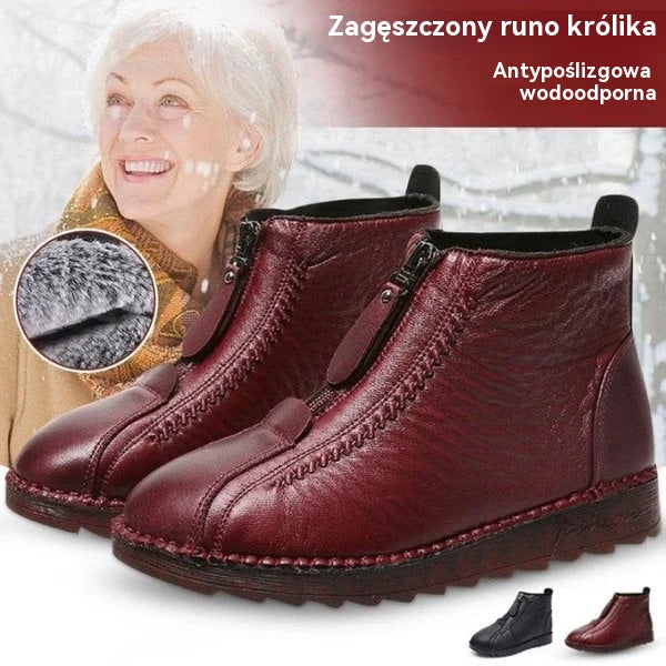 ✨【35-41】Włoskie, ręcznie robione damskie botki, z prawdziwej skóry, miękka podeszwa, wodoodporne i antypoślizgowe - 4207456