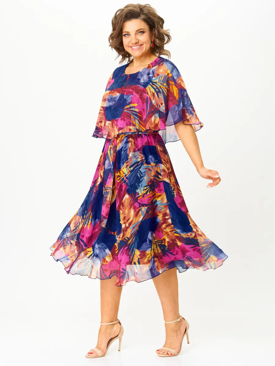 😎💃Nové💥【S-5XL】 Šifonové volné šaty velké velikosti | Pohodlné a prodyšné, velmi vhodné na léto