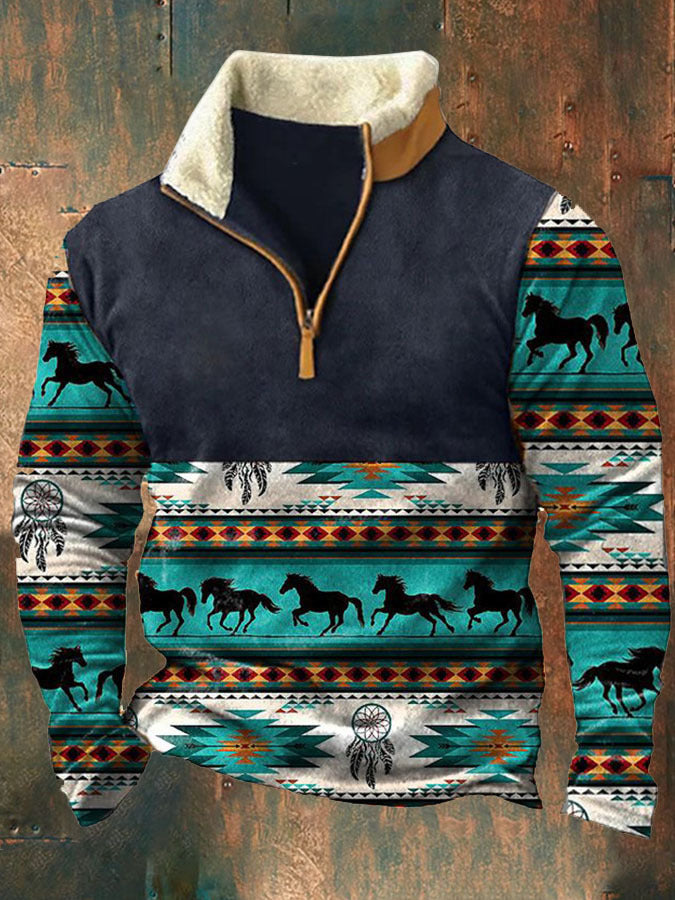 👕【S-4XL】Pánský módní teplý svetr s dlouhým rukávem a 3D potiskem na podzim/zimu 2025