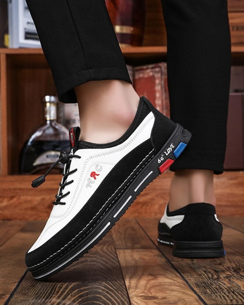 👞🔥【39-48】Los zapatos de negocios casuales para hombre están hechos de cuero impermeable y resistente a las manchas con una suela suave para un uso cómodo.